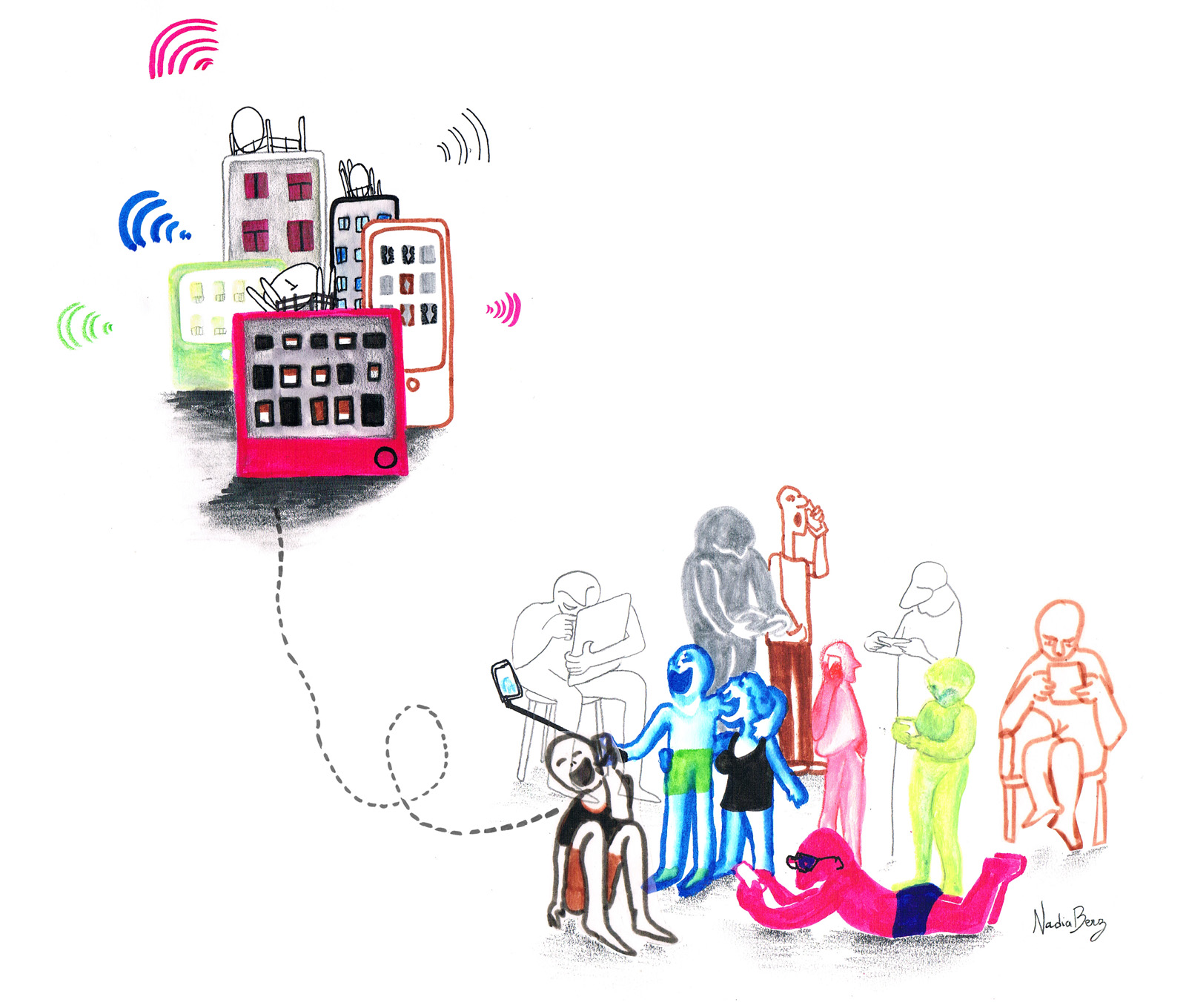 Oui, mais non. Mon téléphone portable, mais pas d’antennes