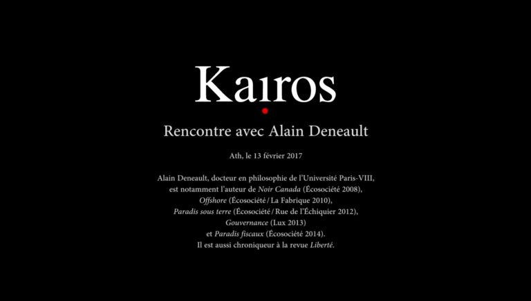Rencontre avec Alain Deneault