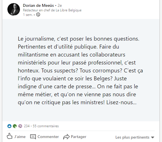 Les chiens mordent. Épisode 1 : Le rédacteur en chef de La Libre