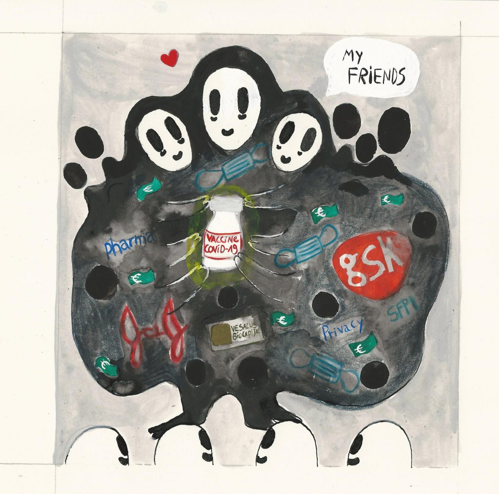 Covid-19 : l’occasion de continuer le business –  derrière le paravent médiatique (où n&rsquo;arrivent que les « bonnes questions »)