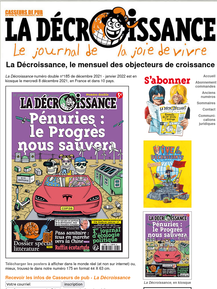 De wensen van La Décroissance