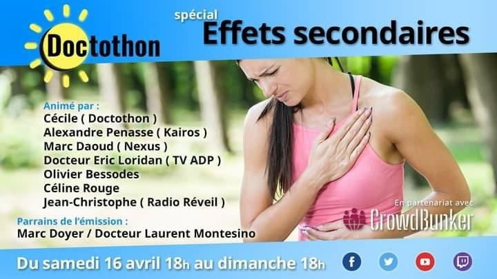 Doctothon Spécial Effets Secondaires – 24 heures de direct
