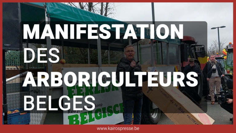 Manifestation des arboriculteurs belges à Bruxelles