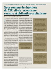 Nous sommes les héritiers du XIX siècle : scientisme, censure et philanthrocapitalisme