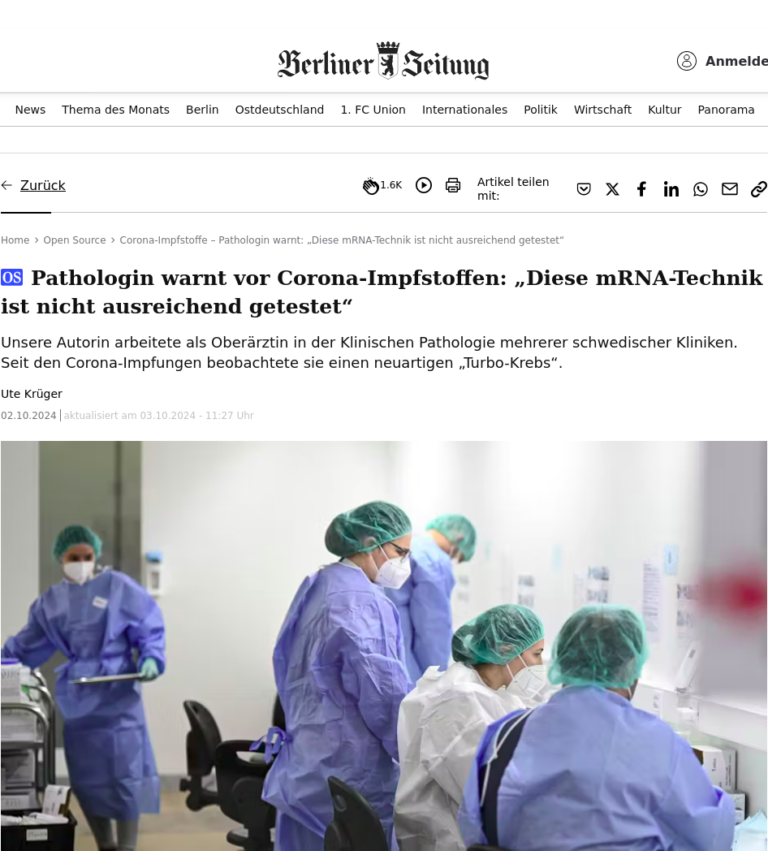 Une pathologiste met en garde contre les vaccins Corona : « Cette technique ARNm n’a pas été suffisamment testée »